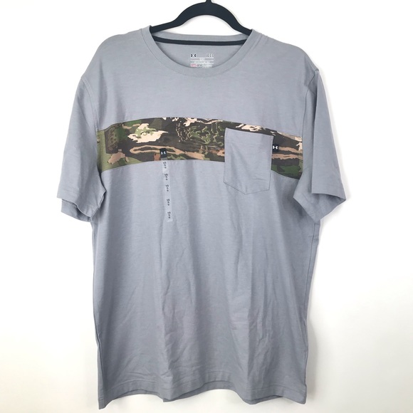 NEW Under Armour Ridge Reaper Pocket Gray Camo Tee - Picture 2 of 5
